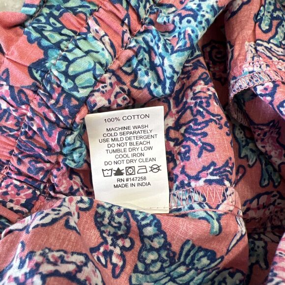 Simply Southern Seahorses & Coral Ruffles Elastic Waist Shorts SZ XS NWT Beach - Picture 5 of 8